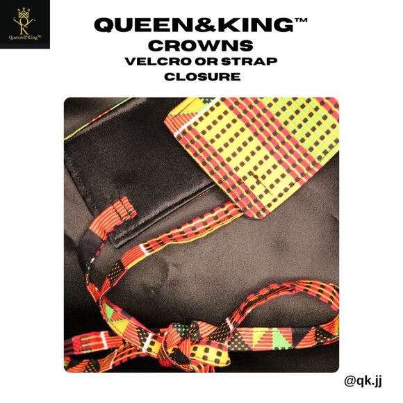 Kente Style Crown (Multiple Heights & Satin Lined) - Picture 6 of 6